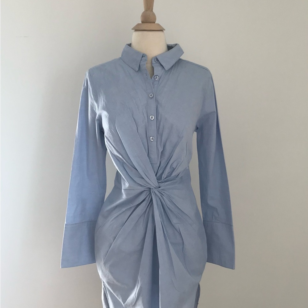 Lavish Alice Sky Blue shirt dress size 6